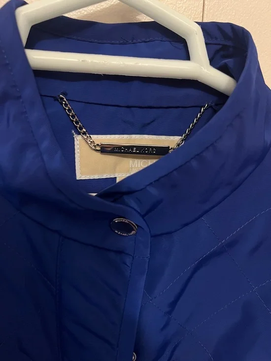 Michael Kors Women's Belted Utility Jacket in Royal Blue - Picture 3 of 3